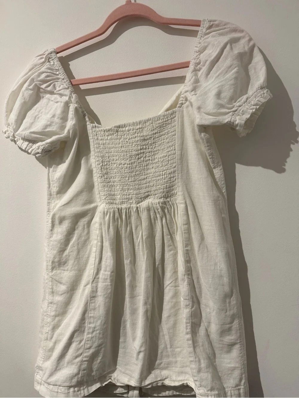 Urban Outfitters White Corset-Style Puff Sleeve Dress - Picture 4 of 4